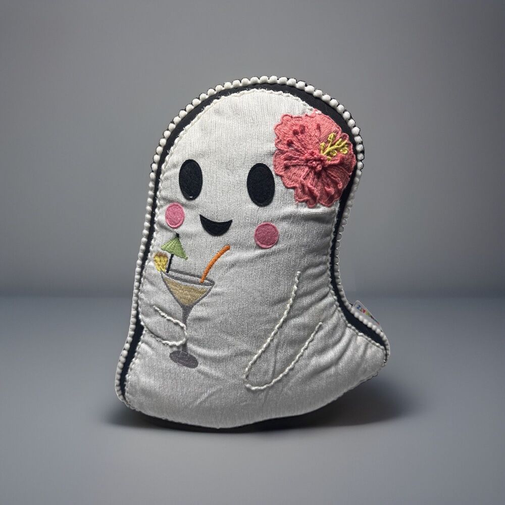 Halloween Ghost Neck Travel Pillow, Polyester Fiber, Black MPN 3433